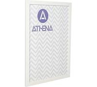 Athena White Woodgrain Thin Premium Wood Picture Frame 18" x 12" - 18 x 12 Frame - Photo Frame - 18x12 Frame White with Clear Styrene Sheet & Wall Mounted Hook - 12 x 18 Inches