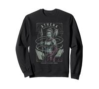 Athena with Owl and Spear Ancient Wisdom and Strategy Art Sweatshirt