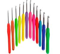 Athena's Elements Crochet Kit Ergonomic Handles 10 Hooks & 33 Accessories. Multi-Color Multi-Color