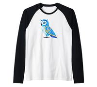 Athenian Owl - Greek Evil Eye - Evil Eye Athenian Owl Raglan Baseball Tee