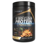 ATHENIX® V-ISO Clear Protein | Ultra-Clear Vegan Isolate | 22g Protein | Tropical Punch Flavour | High Purity Formula | Zero Bloat | Soy Free | Premium German Quality