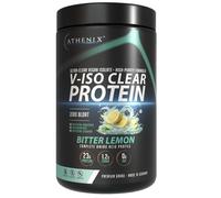 ATHENIX® V-ISO Clear Protein | Ultra-Clear Vegan Isolate | 23g Protein | High Purity Formula | Zero Bloat | Soy Free | Premium German Quality (Bitter Lemon)