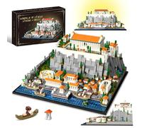 Athens Acropolis Architecture Mini Building Blocks Set, 1752PCS Famous Landmarks Construction Model Toy, Collectible Ancient Greek Architecture Model Micro Bricks Kit & Display Decor for Adults&Teens