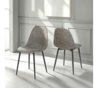 Seconique Athens Chair Grey Faux Leather Priced Per Pair