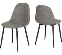 ATHENS DINING CHAIR (X2 PER BOX) - GREY PU - SECONIQUE | TJ Hughes