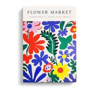 Athens Flower Market Exhibition No.5 Canvas Print | Gallery Wrapped 30mm Frame Wall Art | 30x20 inches | Ready to Hang | Modern Floral Picture | Living Room Bedroom Lounge Office