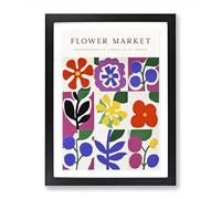 Athens Flower Market Exhibition No.7 Framed Print | A2 Black Framed Wall Art | Ready to Hang | Modern Floral Picture | Living Room Bedroom Lounge Office