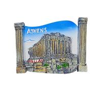 Athens Greece 3D Fridge Magnet Souvenir Gift,Resin Handmade Hellas Refrigerator Magnet Home & Kitchen Decoration Collection