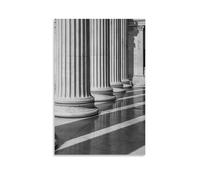 Athens Greece Black And White Wall Art Paintings Canvas Prints Poster Artwork for Living Room Bedroom Bathroom Office Home Decor 12x18inch(30x45cm)