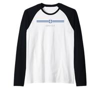 Athens Greece National Flag Hellene Emblem Greek Heritage Raglan Baseball Tee