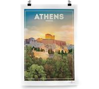 Athens Greece Poster Print Small Poster (A4 210 x 297mm) Unframed