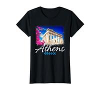 Athens Greece Souvenir/Athens Value Graphic T-Shirt, Women, Black, M