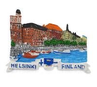 Athens Greece Souvenir Refrigerator Magnet, Parthenon and Caryatids Design, 3D Resin (Helsinki)