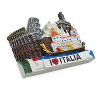 Athens Greece Souvenir Refrigerator Magnet, Parthenon and Caryatids Design, 3D Resin (Italy)