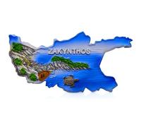 Athens Greece Souvenir Refrigerator Magnet, Parthenon and Caryatids Design, 3D Resin (Zante)