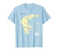 Athens Greece Train Railway - Souvenir Route Map Europe T-Shirt