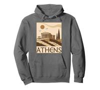 Athens Greece Vintage Minimalist Greek Style Travel Souvenir Pullover Hoodie