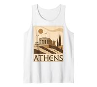 Athens Greece Vintage Minimalist Greek Style Travel Souvenir Tank Top