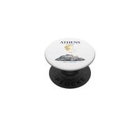 Athens Greece Vintage Skyline Retro Graphic PopSockets Adhesive PopGrip