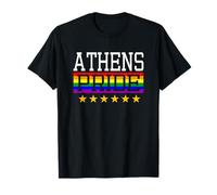 Athens Greek Pride Gay Lesbian Queer LGBT Rainbow Flag T-Shirt