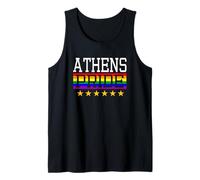 Athens Greek Pride Gay Lesbian Queer LGBT Rainbow Flag Tank Top