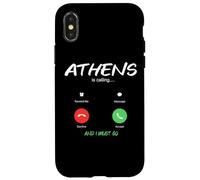 Athens Is Calling And I Must Go Greece Greek Traveling Case for iPhone X/XS
