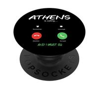 Athens Is Calling And I Must Go Greece Greek Traveling PopSockets Adhesive PopGrip