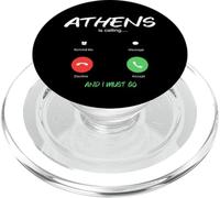 Athens Is Calling And I Must Go Greece Greek Traveling PopSockets PopGrip for MagSafe