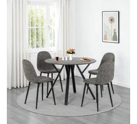 Athens Round Dining Set - Concrete effect