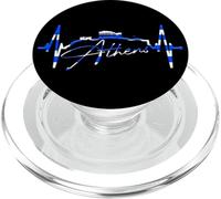 Athens Skyline Heartbeat Heart Acropolis Ancient Greek Flag PopSockets PopGrip for MagSafe