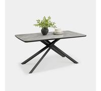 Atherton 160cm Grey Marble Effect Dining Table - 6 Seater