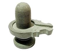 athizay 7.5 cm Grey Stone Shivling for Pooja | Natural Handcrafted Shiva Lingam Idol for Home Mandir, Meditation & Shravan Worship | Compact Spiritual Gift