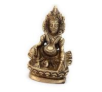 athizay Brass Kuber Idol - 7 cm Antique Finish | Lord Kubera Statue for Home Puja, Office, or Spiritual Prosperity Gift