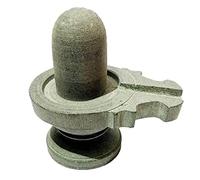 athizay Stone Shivling Statue Made up of Gorara Stone Handcrafted Shiva Lingam Available in Black and Grey in Different Sizes (11.5 CM), Lord Shiva