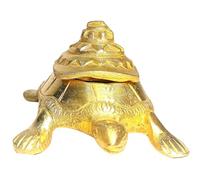 athizay Tortoise Vastu Yantra Brass Statue in Gold Finish Showpiece for Home Decor Gift Items 5.5 CM