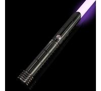 AthlChamp Motion Control Heavy Dueling Lightsaber for Adults, Dueling Light Saber with Heavy Duty Metal Hilt & Thick Blade & 16 Sound Fonts & 12 RGB Colors - Black