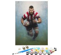 Athlete Football Paint by Numbers for Adults With Frame, Paint by Numbers, Easy Diy Oil Painting Kits on Canvas with Brushes, Hobbies for Women for Home Wall Decor Gifts 32 x 44 inch BJHDK581