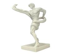 Athlete Wrestling Python Snake Statue - Cast Marble Greek Mythology Sculpture, Handmade in Greece, Classical Wrestling Athlete Figurine 32 cm (12.6 in) Indoor Outdoor Decor