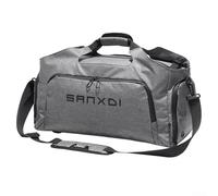 Athlete's Choice Spacious Nylon Duffel Bag Perfectly Suited for Gym Visits or Weekend Getaways (Gray)