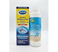 Athlete's Foot Treatment Set with Antifungal Foot Powder, Advanced Cream with Terbinafine Hydrochloride, Anti-Fungal Relief