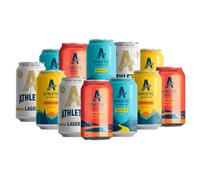 Athletic Brewing Alcohol Free Mixed Case 12 Pack - Upside Dawn Run Wild IPA Free Wave Hazy IPA Lager 0.5% ABV - Non Alcoholic Craft Beer Gift Set UK