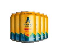 Athletic Brewing Co Upside Dawn Golden Ale 6 x 355ml Can | 0.5% ABV | Non-Alcoholic Craft Beer | American Hops | Refreshing & Light-Bodied