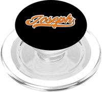 Athletic First Name Joseph Team Joseph Cool Orange Font PopSockets PopGrip for MagSafe
