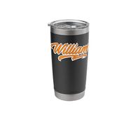 Athletic First Name William Team William Cool Orange Font Stainless Steel Insulated Tumbler