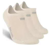 Athletic Running Socks, ZEALWOOD Unisex Merino Wool Anti-blister Cushion Hiking Socks,1/3 Pairs, 3 Pairs-cream-no Show, Large