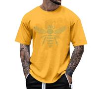 Athletic Short Sleeve Hoodie Men Fashion Workout Gym Pullover Hooded Shirt Button Muscle Fit Summer Sweatshirt Lounge Wear Blouse Jersey (Yellow, XXL