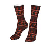 Athletic Socks, Ancient Greece Warrior Red Abstract Trainer Socks Unisex Work Socks Soft Sports Socks For Running Trekking Work 40cm