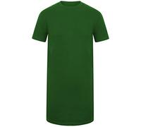 Athletic Sportswear Mens Longline T-Shirts Short Sleeve Cotton Plain Long Designer Tee Tops Size S M L XL 2XL 3XL 4XL (Green, 5XL)