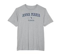 Athletic Vibes from Anna Maria, FL T-Shirt, Men's Big and Tall, Heather Grey, 6X Tall