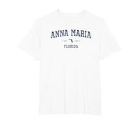 Athletic Vibes from Anna Maria, FL T-Shirt, Men's Big and Tall, White, 4X Tall
